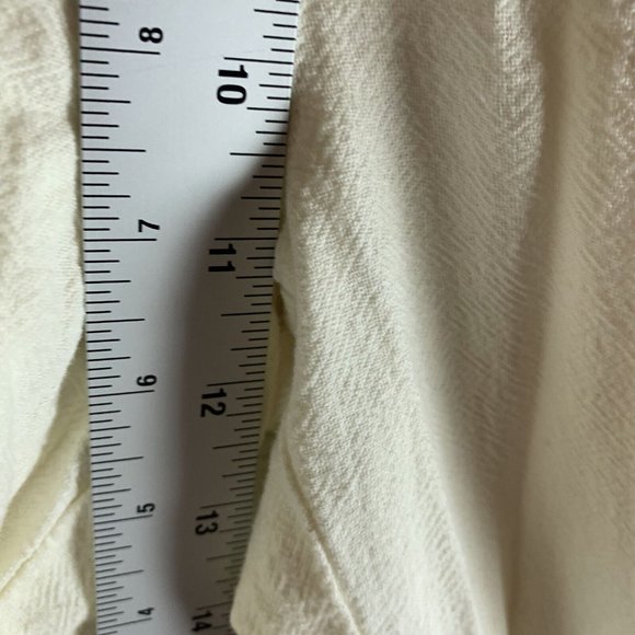 Soft Surroundings Pants Women's Medium Ivory Cotton Pull On Wide Leg 7811 - Picture 7 of 9